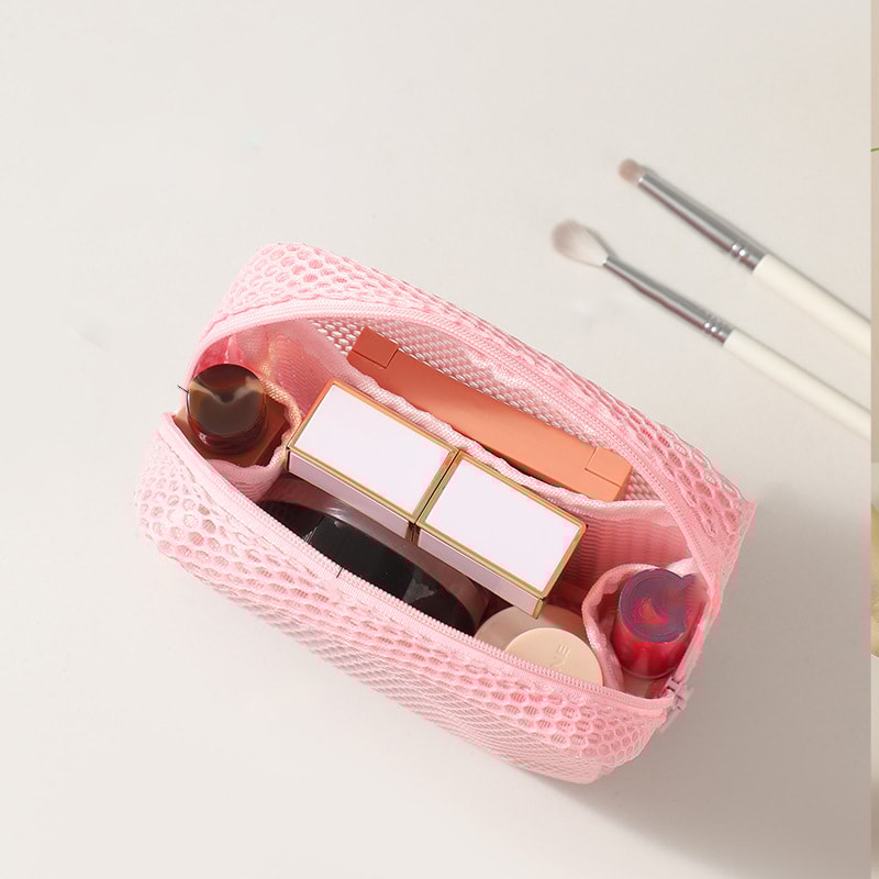 Mini Mesh Makeup Bag Zipper Cosmetic Pouch For Travel And Everyday Essentials 2
