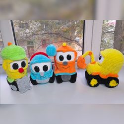 "Leo the Truck and Friends Handmade Toy Set - Perfect Gift for Kids and Fans"