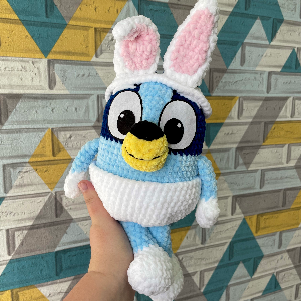 Handmade toy Bluey, Bingo, or Muffin in a white rabbit costu | Inspire ...