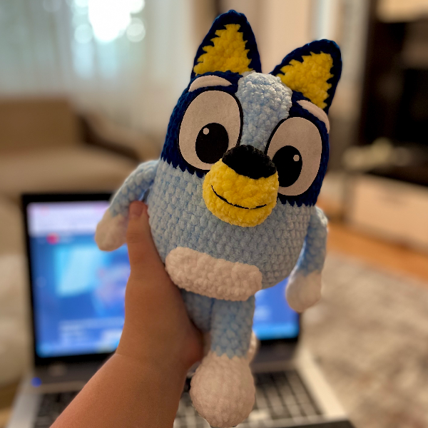 Handmade toy Bluey, Bingo, or Muffin in a white rabbit costu | Inspire ...