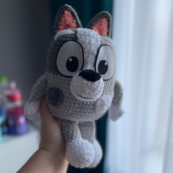 Handmade toy Bluey, Bingo, or Muffin in a white rabbit costu | Inspire ...