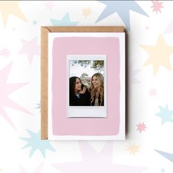 personalised instax mini frame card, a6 card, custom anniversary card, polaroid frame card, personalised birthday card,