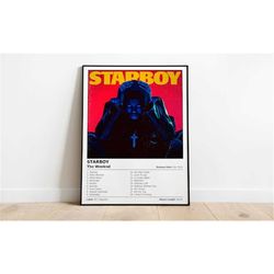 the weeknd - starboy - album cover print