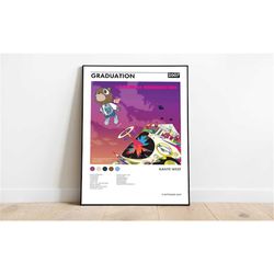 kanye west cover hype beast poster, poster graduation,