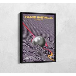 tame impala currents poster, tame impala canvas, minimalist