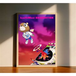 kanye west graduation album cover canvas poster, wall