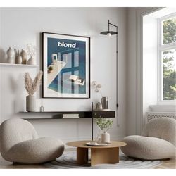 frank ocean blond album poster, album cover art,