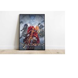 shadows awakening poster print | gaming poster |