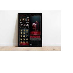 hades poster print | gaming poster | room