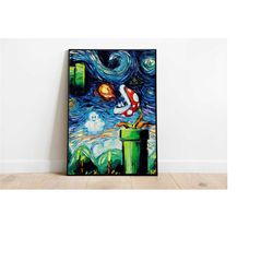 modern mario poster print | gaming poster |