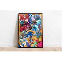 sonic poster print | gaming poster | room