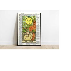 tarot card poster print | the sun poster