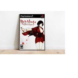 red ninja poster print | gaming poster |