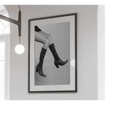 cowgirl boots print, black and white, cowboy like