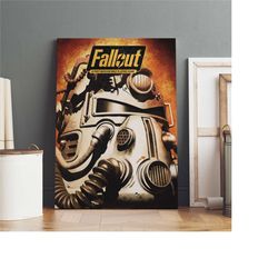 fallout poster, new vegas wall art, premium canvas