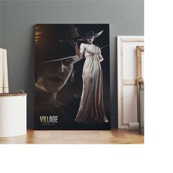 resident evil poster, alcina dimitrescu wall art, premium