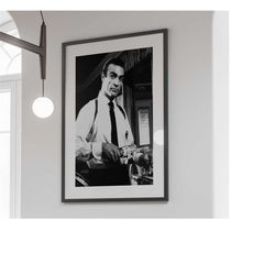 sean connery james bond poster, bar cart print,