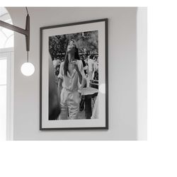 jane birkin smoking poster, black and white, vintage