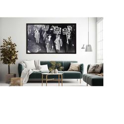 framed beer protest canvas, prohibition wall art, funny