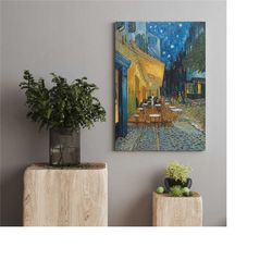 cafe terrace at night canvas- vincent van gogh,