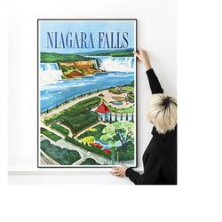 niagra falls vintage travel poster high quality print
