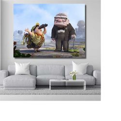 carl fredricksen and russell, up movie wall art,