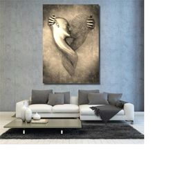 metallic kissing wall art, metallic love canvas, silver