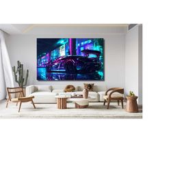 cyberpunk car poster,cyberpunk poster print,cyberpunk car print game