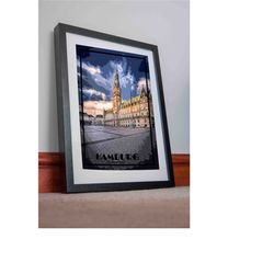 hamburg print poster canvas germany vintage travel poster