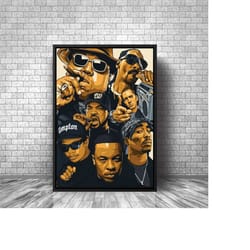 hip hop rap legends canvas, 2pac tupac sharkur,