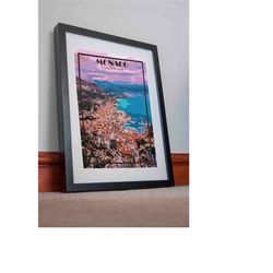 monaco print poster canvas wall art french riviera