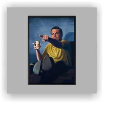 leonardo dicaprio canvas art, pointing leo meme leonardo