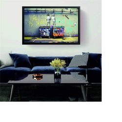 banksy life is short wall art poster -