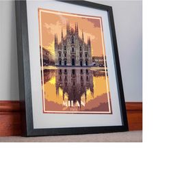 milan print poster canvas duomo di milano italy
