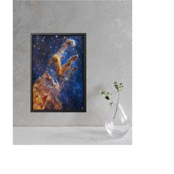 pillars of creation canvas/poster art, nasa james webb
