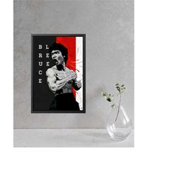 bruce lee canvas print art,man cave decoration,motivation canvas