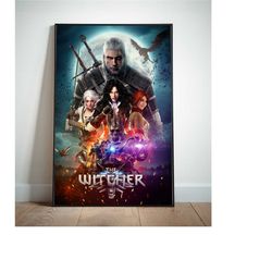 the witcher wild hunt poster, game posters, canvas