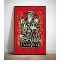 beetlejuice poster, movie posters, canvas wall art, high