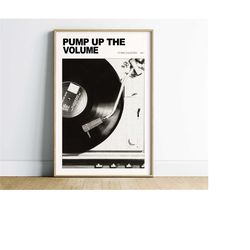 black and white retro wall art. record player