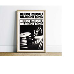 black and white retro wall art, vinyl record