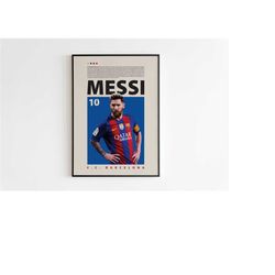 lionel messi poster, barcelona poster minimalist, messi print