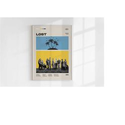 lost poster, j.j. abrams, minimalist tv series, wall