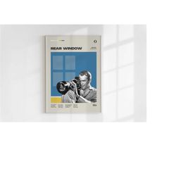 rear window poster, alfred hitchcock, minimalist movie poster,