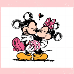 disney mickey love minnie vintage svg graphic designs files, valentine svg,valentine day svg,valentine day,happy valenti