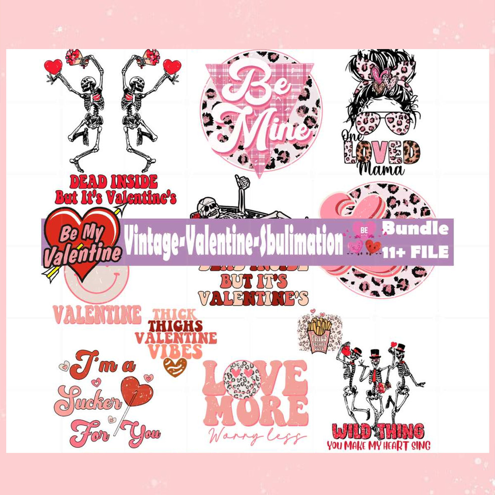 Funny Skull Valentine's Day Bundle Svg Graphic Designs Files.jpg