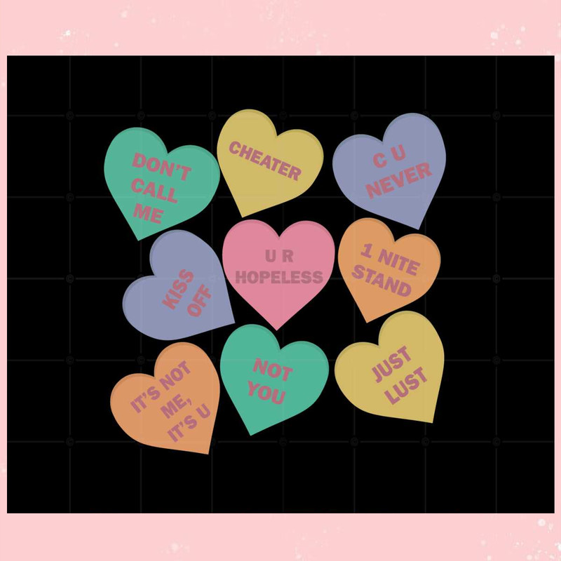 Funny Valentine's Day Conversation Hearts Svg Cutting Files.jpg