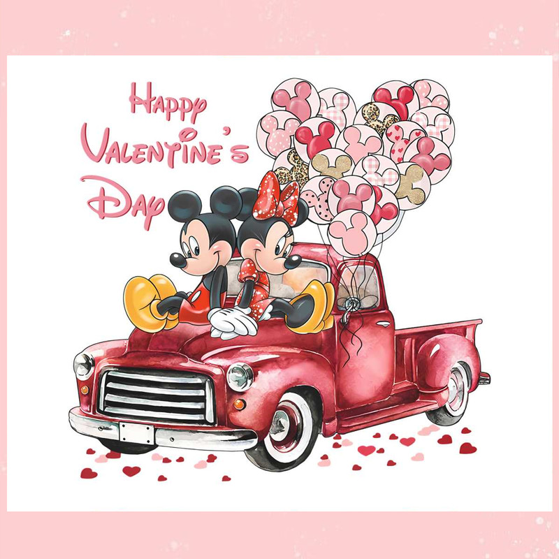 Happy Valentines Day Disney Truck PNG.jpg