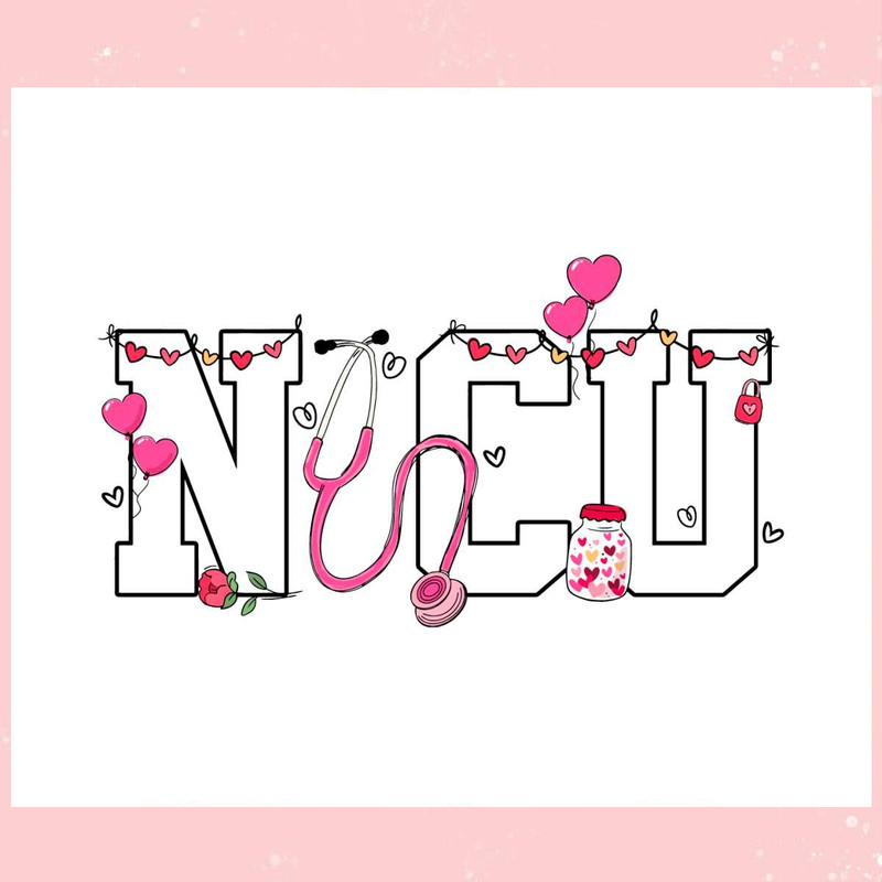 NICU Stethoscope Valentines Nurse SVG.jpg