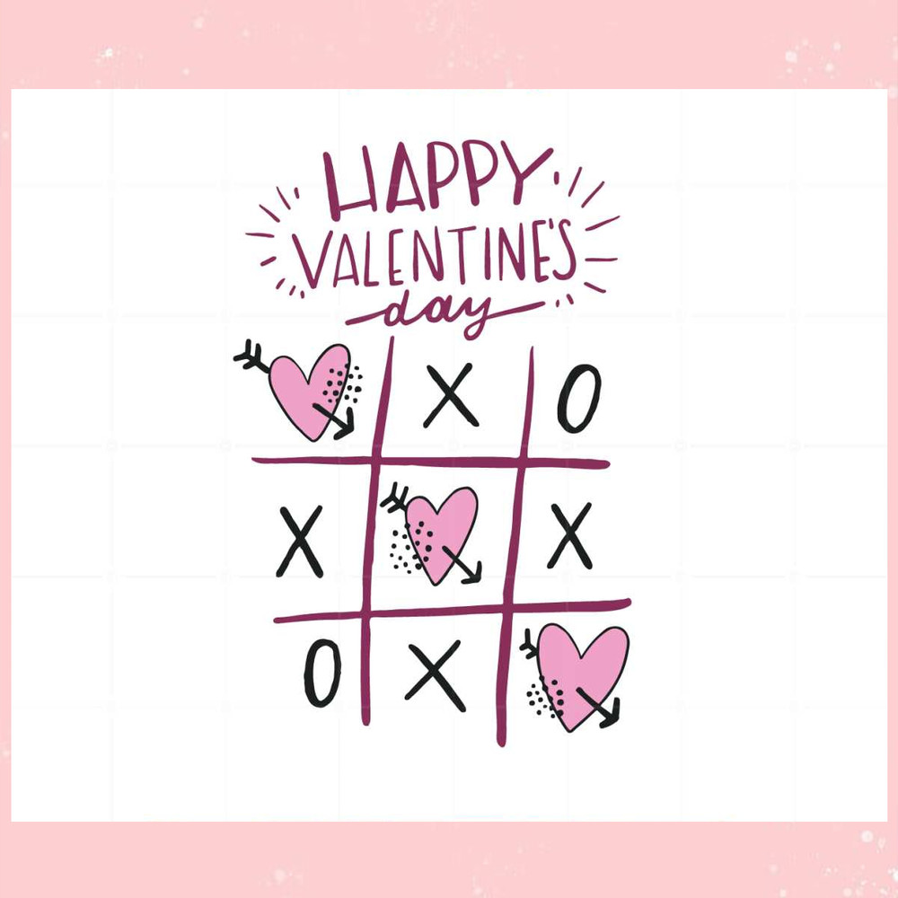 Tic Tac Toe Love Valentine Day Love Games Svg Cutting Files.jpg
