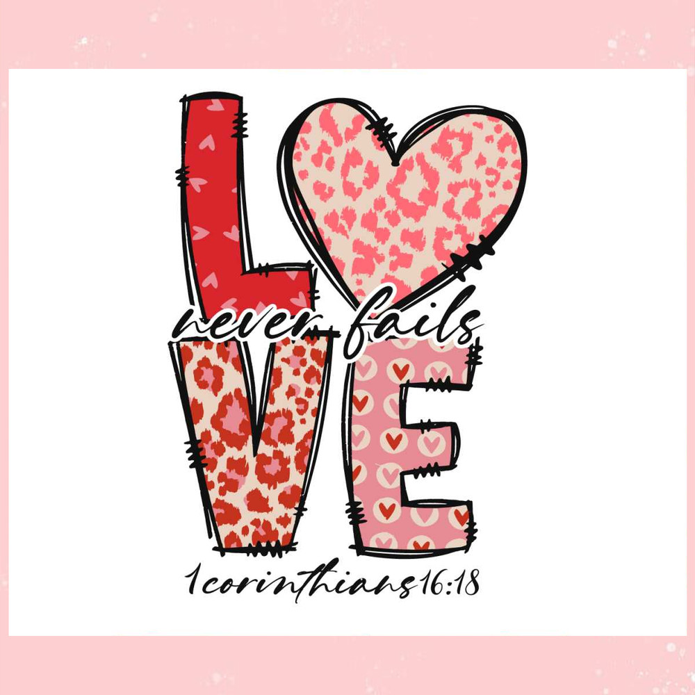 Valentine Love Never Fails Religious SVG.jpg